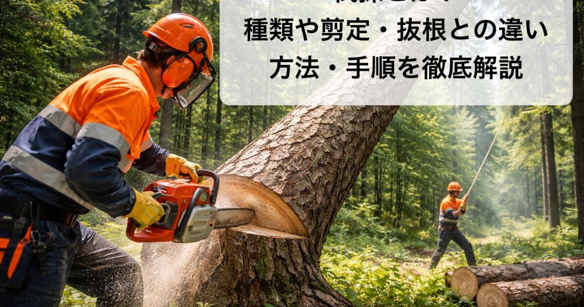 伐採とは？種類や剪定・抜根との違い、方法・手順を徹底解説 | 地元で担当した様々な施工案件例を紹介しています | 宇部市の様々な伐採に対応する ...