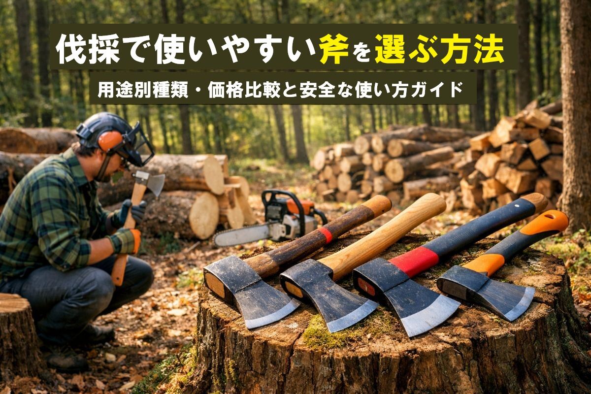 伐採で使いやすい斧を選ぶ方法｜用途別種類・価格比較と安全な使い方 